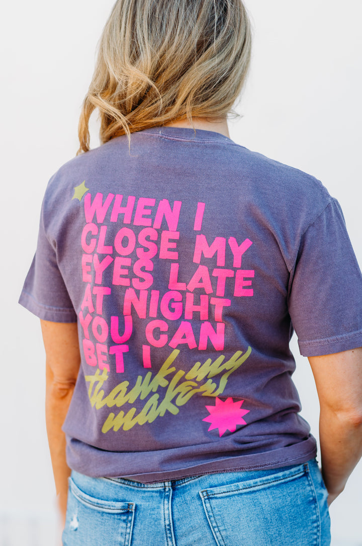 Oliver and Otis: Thank My Maker Tee in Grape