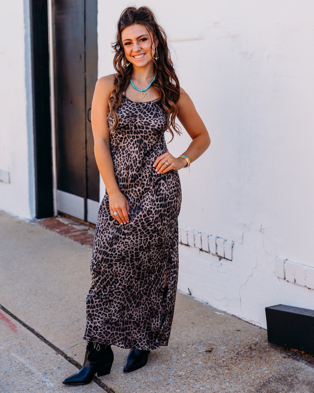 Z Supply: Cielo Leopard Midi Dress in Desert Tan