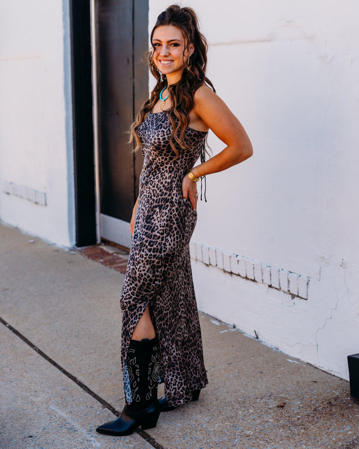 Z Supply: Cielo Leopard Midi Dress in Desert Tan