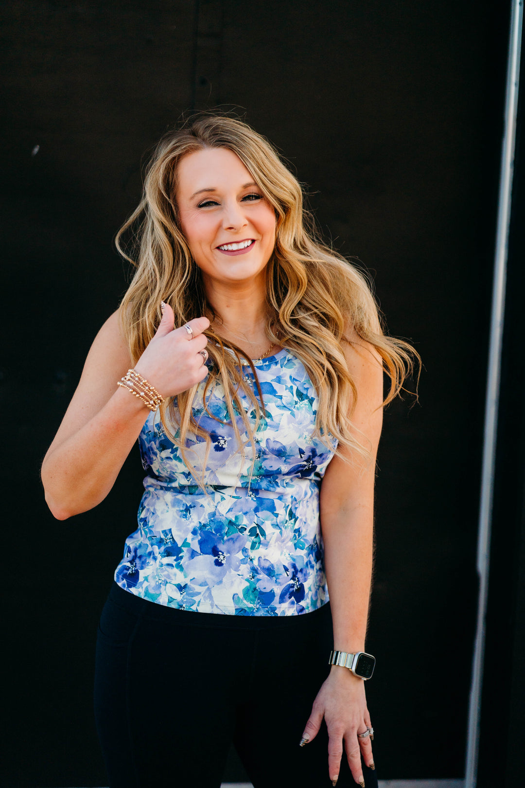 Skechers: GO WALK Seascape Floral Tank in Purple