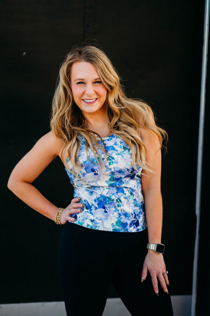 Skechers: GO WALK Seascape Floral Tank in Purple