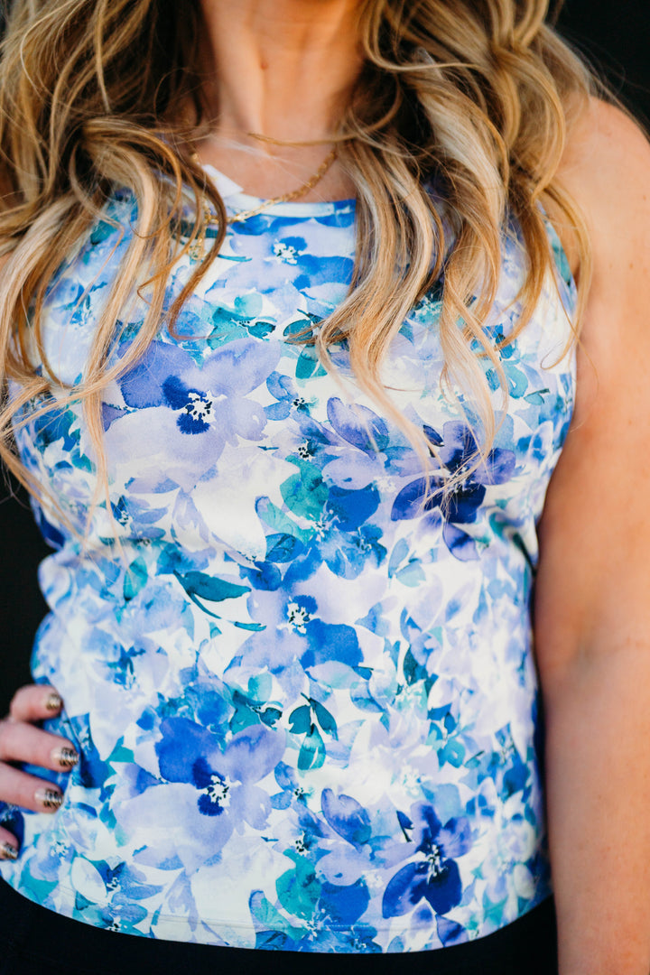 Skechers: GO WALK Seascape Floral Tank in Purple