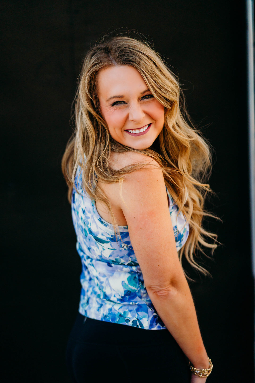 Skechers: GO WALK Seascape Floral Tank in Purple