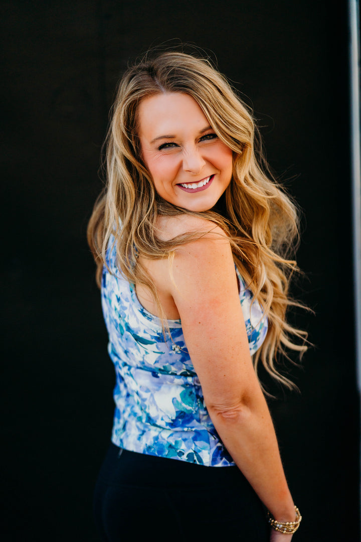 Skechers: GO WALK Seascape Floral Tank in Purple