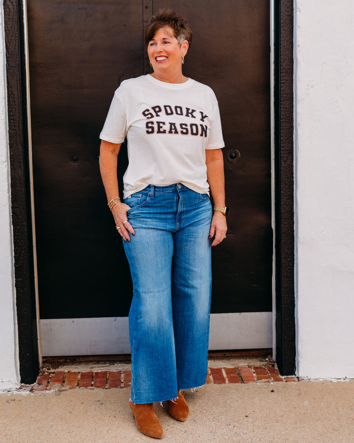 Z Supply: Spooky Season Boyfriend Tee in Vanilla Ice