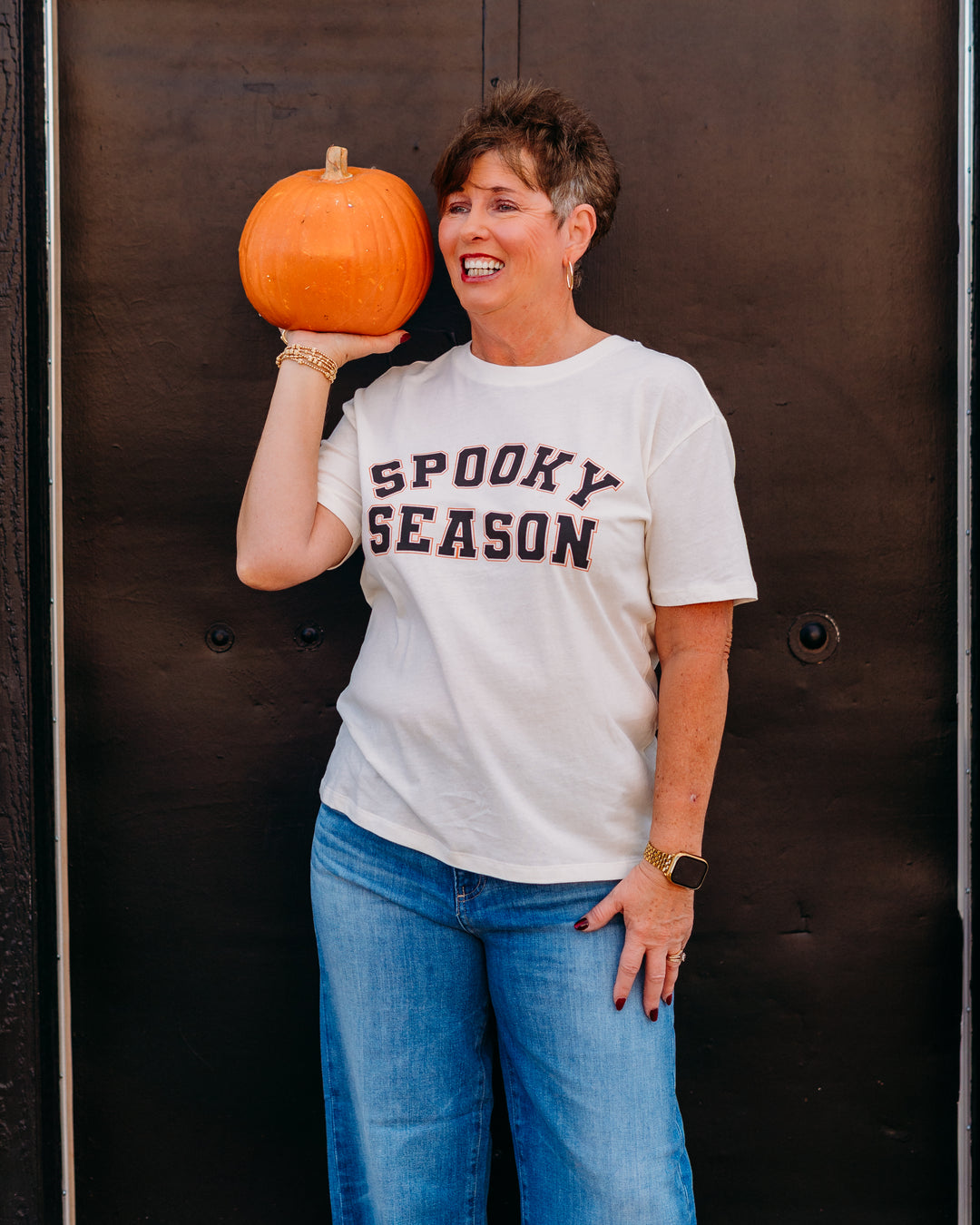 Z Supply: Spooky Season Boyfriend Tee in Vanilla Ice