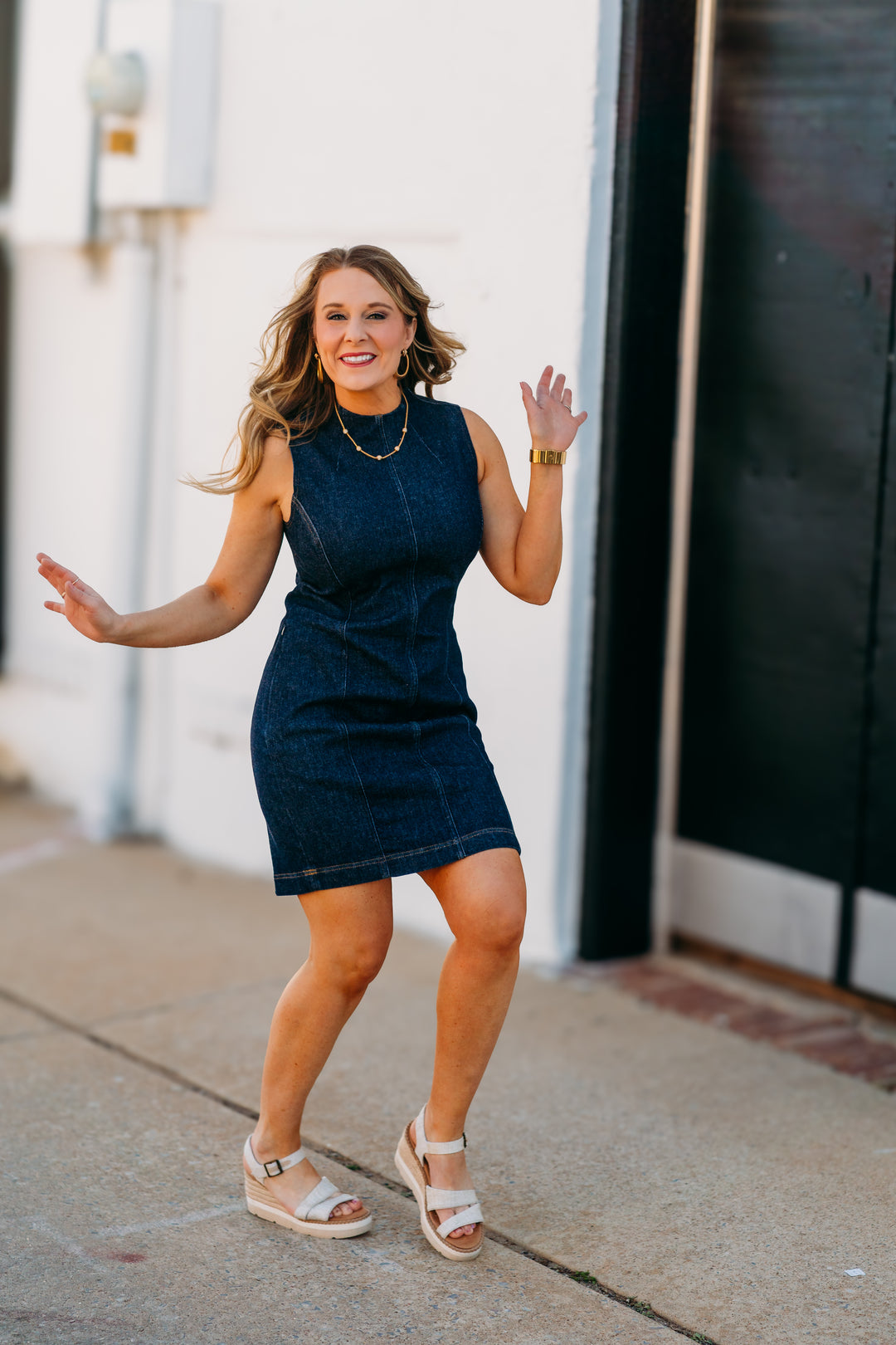 Spanx: Denim Seamed Shift Dress 20715R