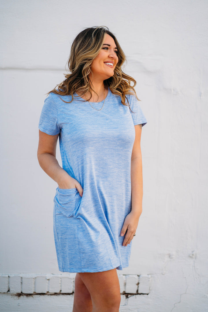 Skechers: GO DRI SWIFT Dress in White Lavender