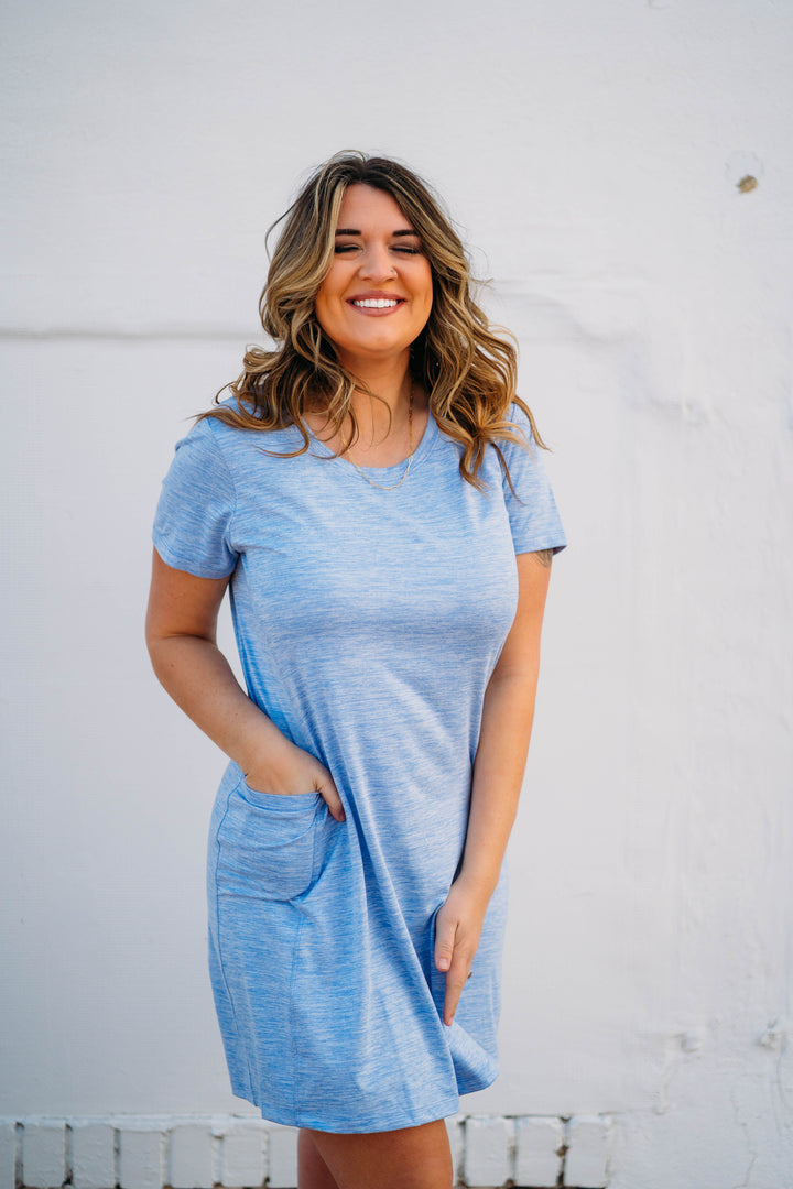 Skechers: GO DRI SWIFT Dress in White Lavender