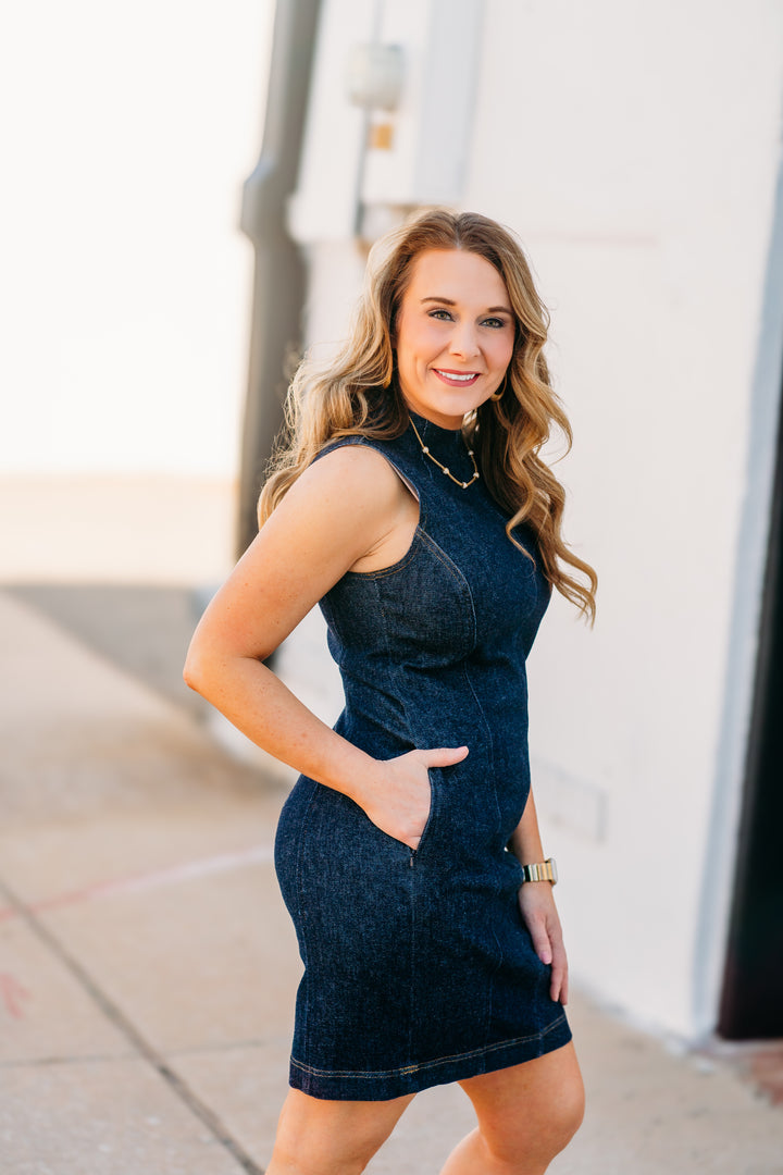 Spanx: Denim Seamed Shift Dress 20715R