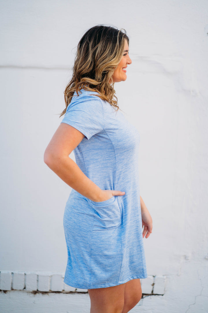 Skechers: GO DRI SWIFT Dress in White Lavender