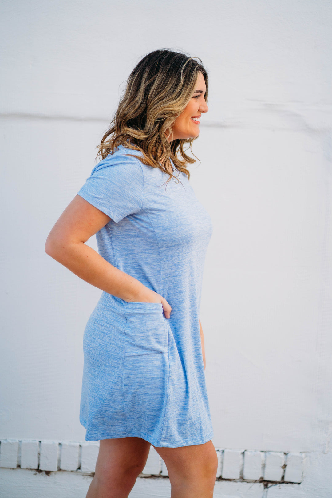 Skechers: GO DRI SWIFT Dress in White Lavender