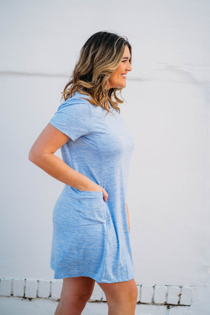 Skechers: GO DRI SWIFT Dress in White Lavender