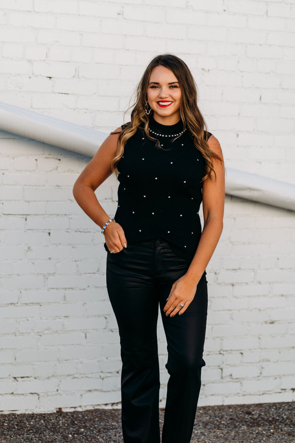 Frank Lyman: Top Knit in Black 243461U