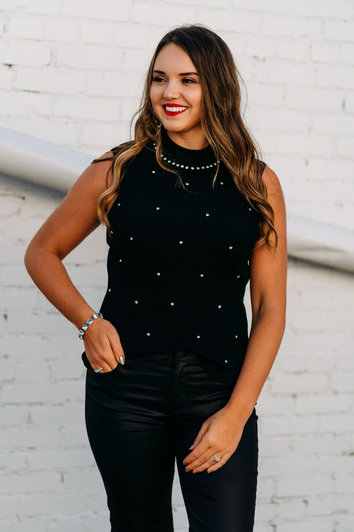 Frank Lyman: Top Knit in Black 243461U