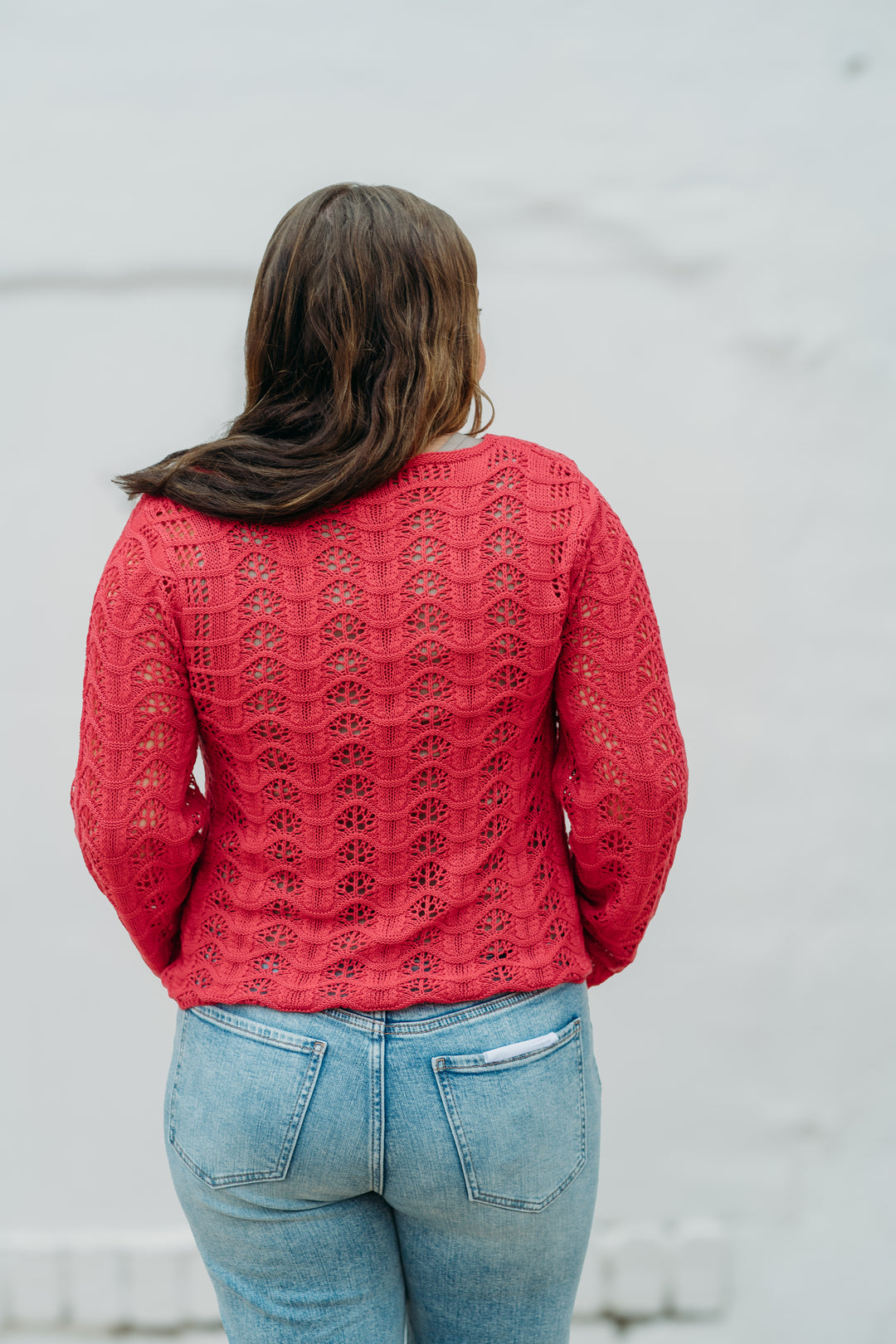 Z Supply: Azura Crochet Sweater in Persimmon