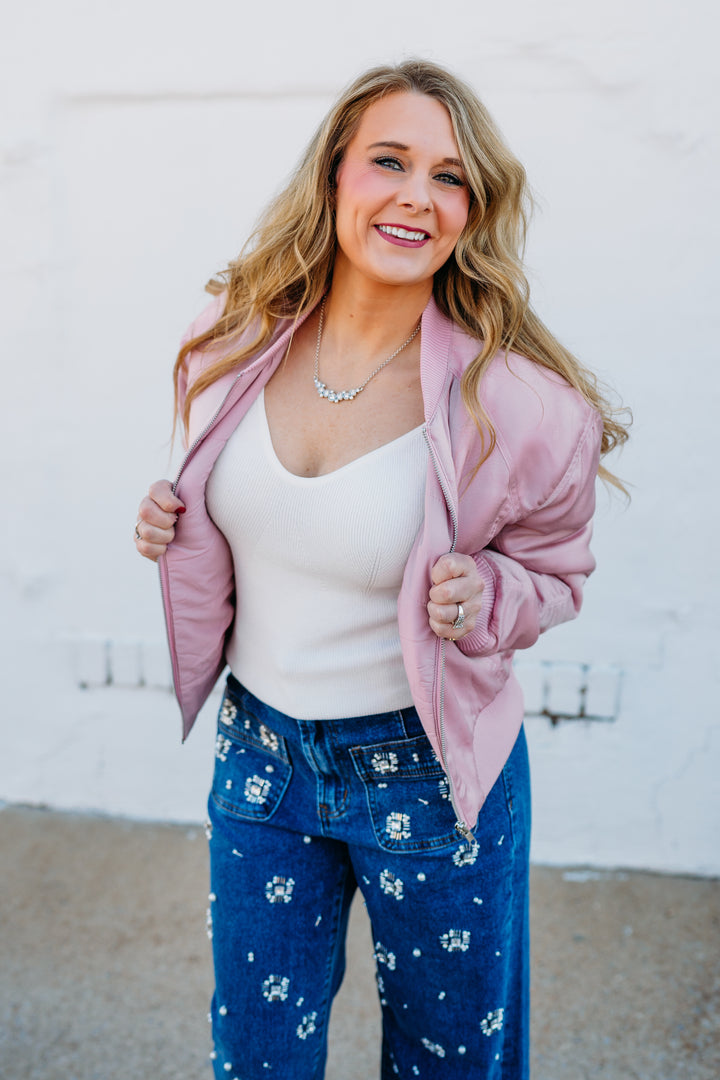 Dear John: Samaria Jacket in Satin Pink