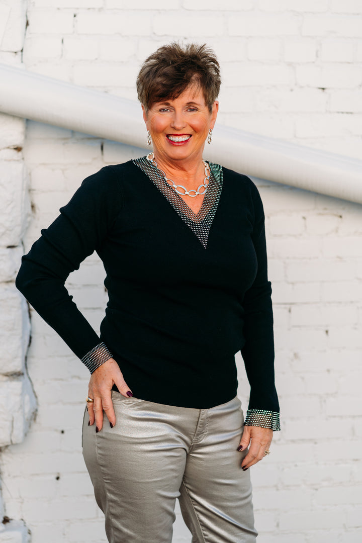 Frank Lyman: Black sweater 244698U