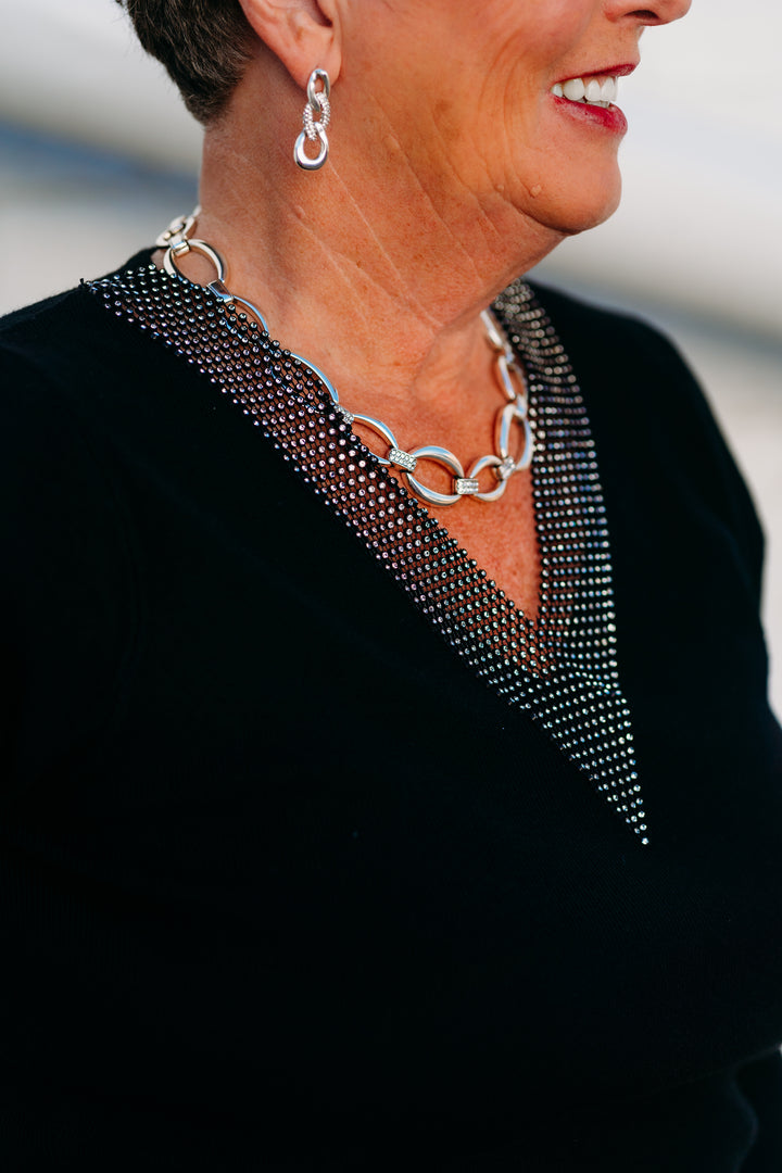 Frank Lyman: Black sweater 244698U