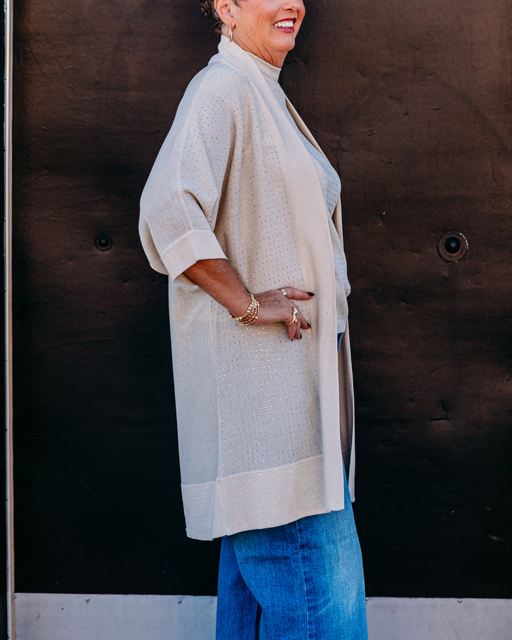 Joseph Ribkoff: Sweater Knit Cover-Up with Iron-On Detail (254937)