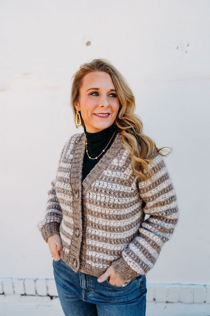 Z Supply: Este Metallic Stripe Cardigan ZW244223