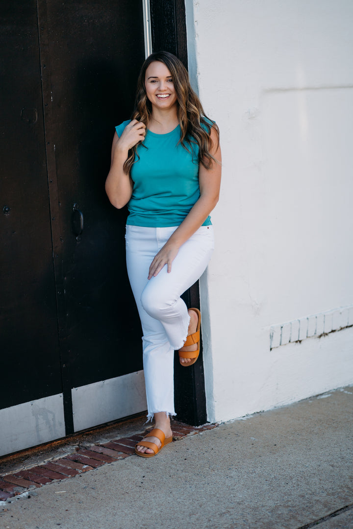 Another Love: Alora Top in Meadow Teal