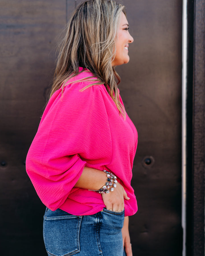 Tribal: Long Sleeve W/ Folded Hem in Cherry Pink (5971O-4835)