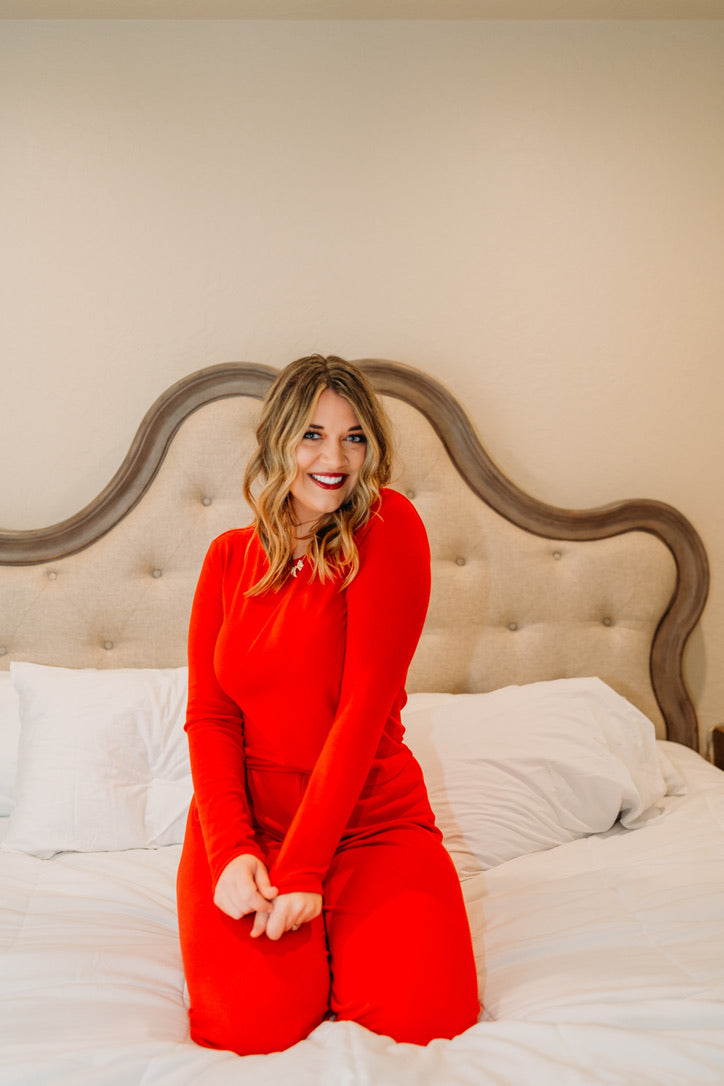 Z Supply: Sirena Rib Tee in Haute Red ZT231242