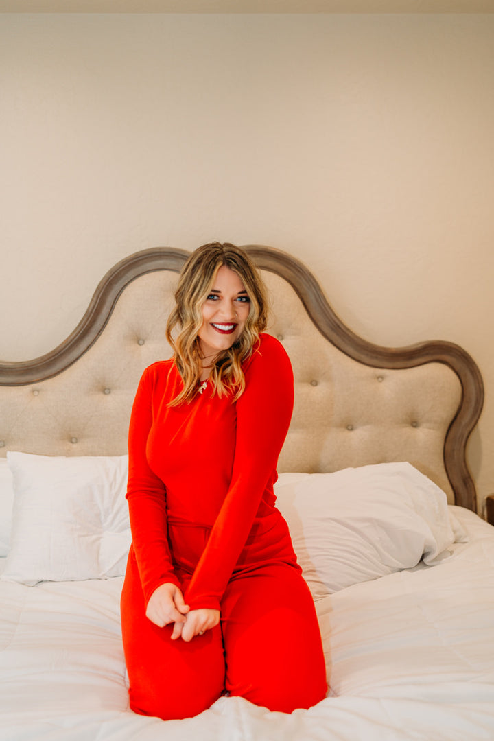 Z Supply: Sirena Rib Tee in Haute Red ZT231242