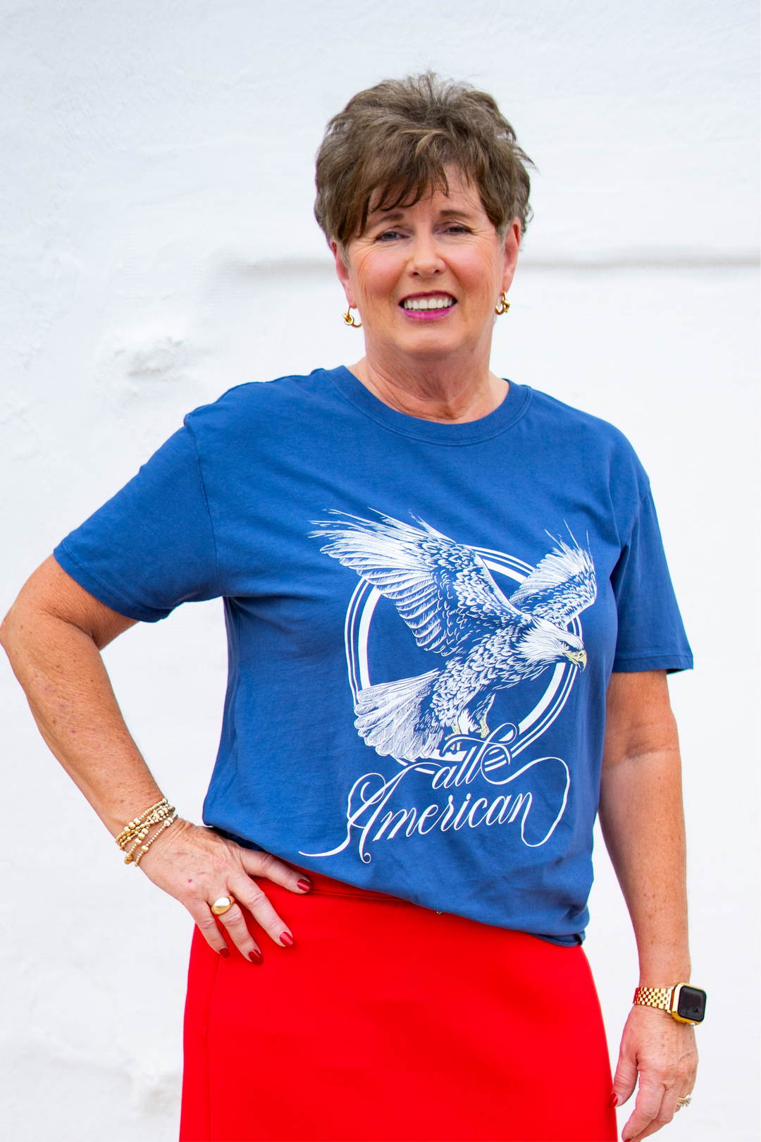 Z Supply: All American Boyfriend Tee in Yacht Blue