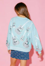 Load image into Gallery viewer, Queen of Sparkles: Mint Guitar Sweatshirt

