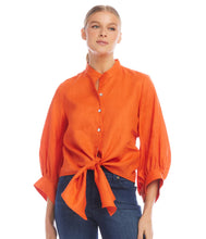 Load image into Gallery viewer, Karen Kane: Tie-Front Top in Orange 2L01525
