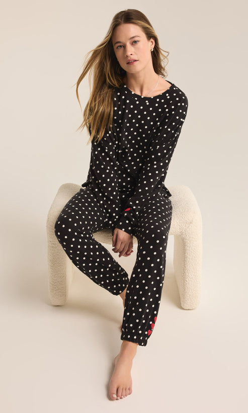 Z Supply: Dot Life Jogger in Black ZLP244443