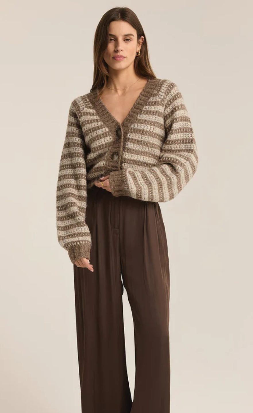 Z Supply: Este Metallic Stripe Cardigan ZW244223