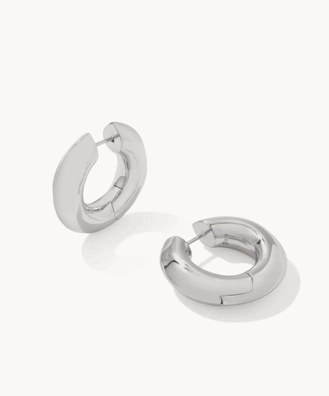 Kendra Scott: Mikki Metal Hoop Earrings in Silver