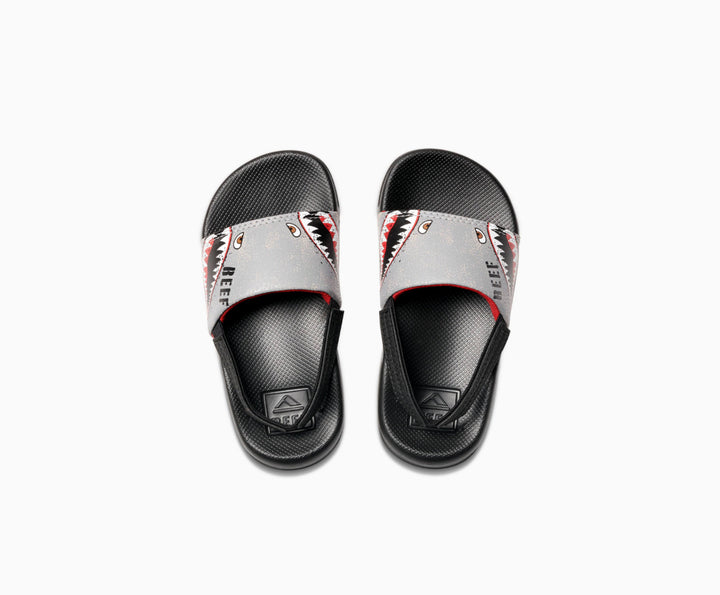 Reef: Kids Little One Slide Sandals Flying Sharks