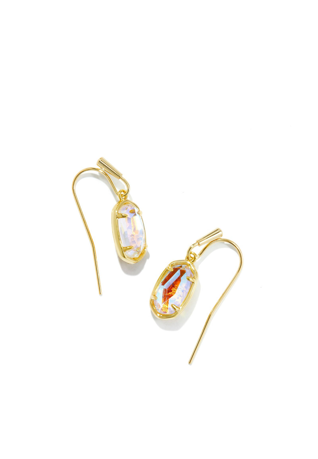Kendra Scott: Grayson Drop Earrings in Gold Dichroic Glass