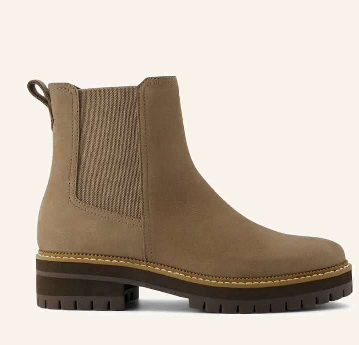 TOMS: Bennet Boot in Nubuck Natural Leather