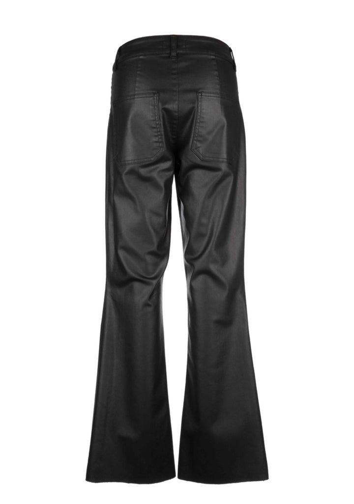 Kut: Stella High Rise Flare Raw Hem in Black