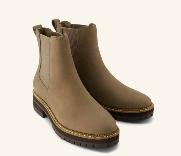 TOMS: Bennet Boot in Nubuck Natural Leather