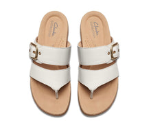 Load image into Gallery viewer, Clarks: Reileigh Sandals Park in Off White Lea

