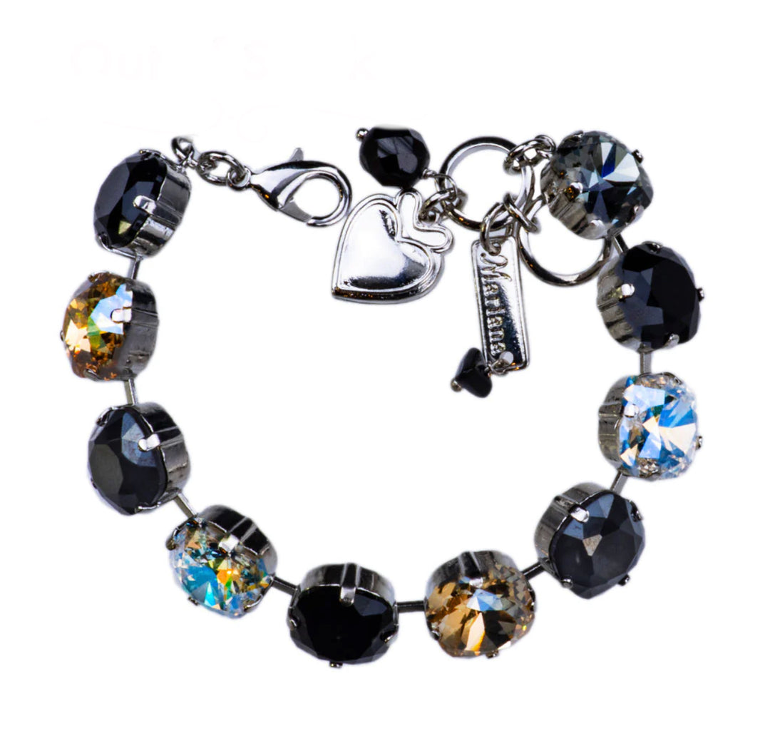 Mariana: Cushion Cut Bracelet in "Black Orchid"d B-4326/2-1908-RO