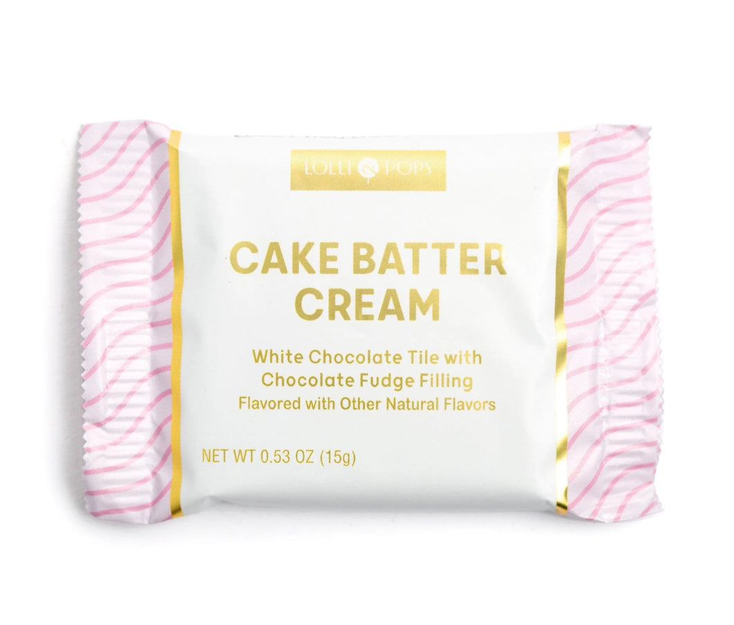 Lolli & Pops: Cake Batter Cream White Chocolate Tile