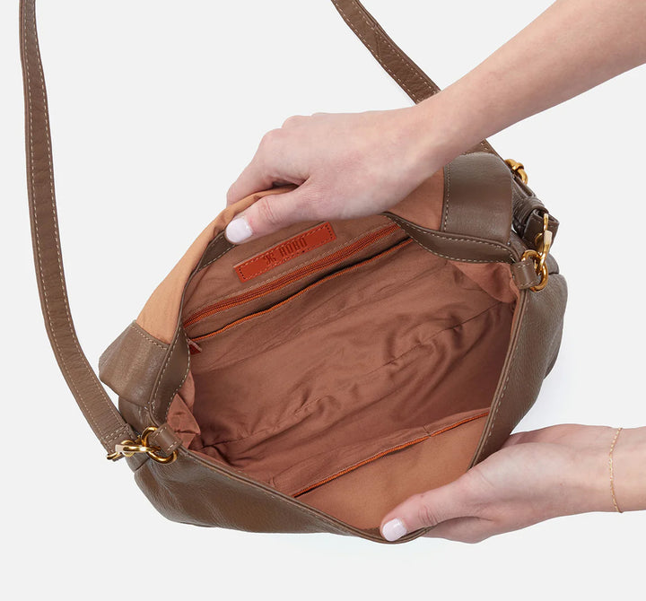 Hobo: Fern Foldover Messager in Dark Elm