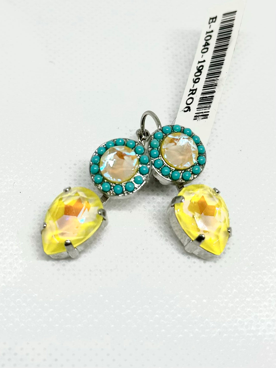 Mariana: Rosette Drop Earrings in “Poppy” E-1040-1909-RO6