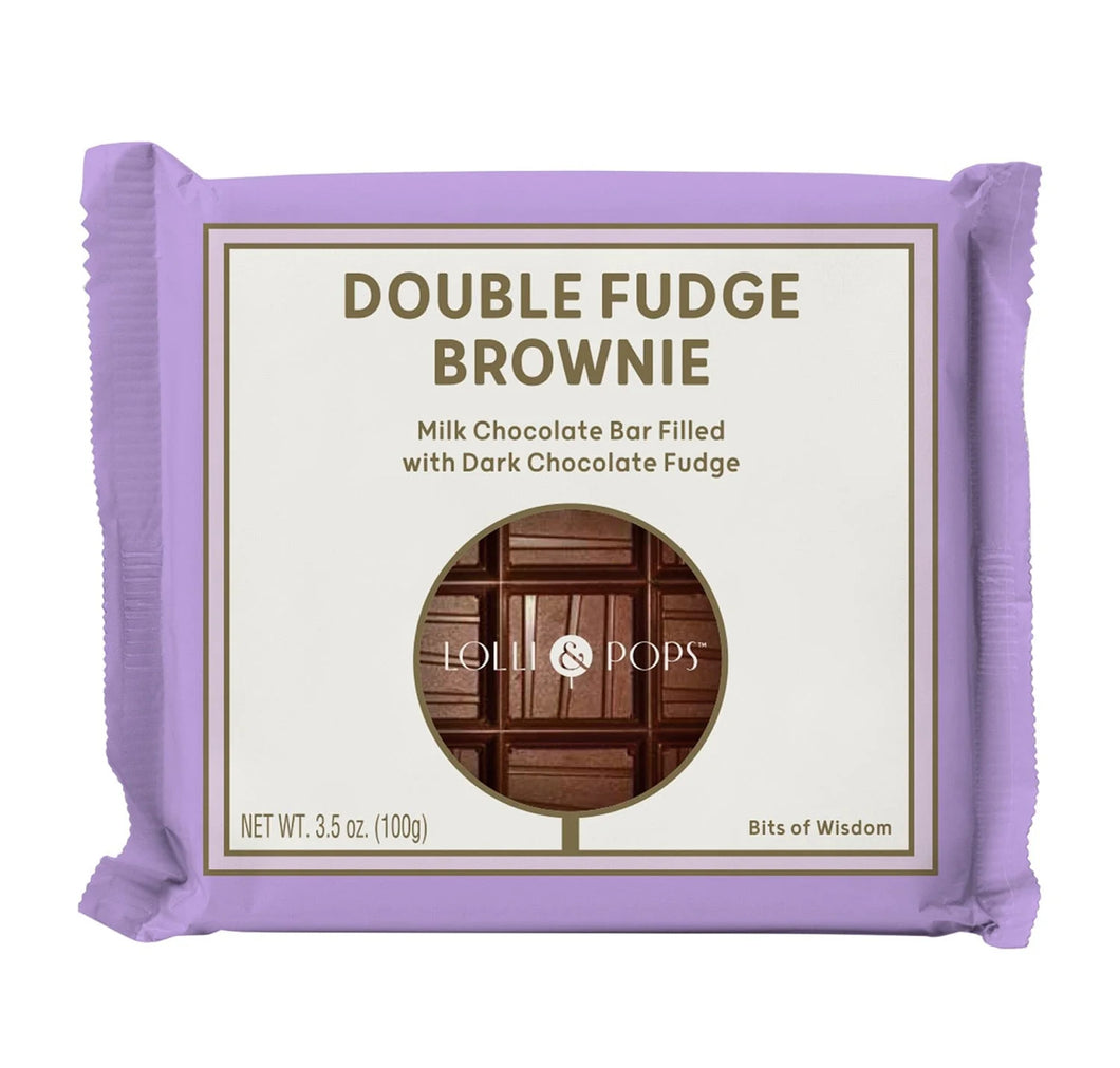 Lolli & Pops: Double Fudge Brownie Chocolate Bar