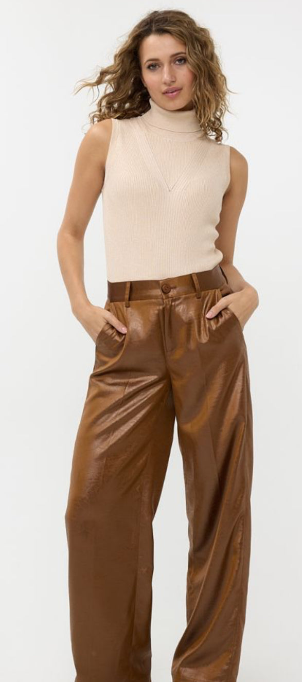 Esqualo: Light Sand Lurex Top 31500