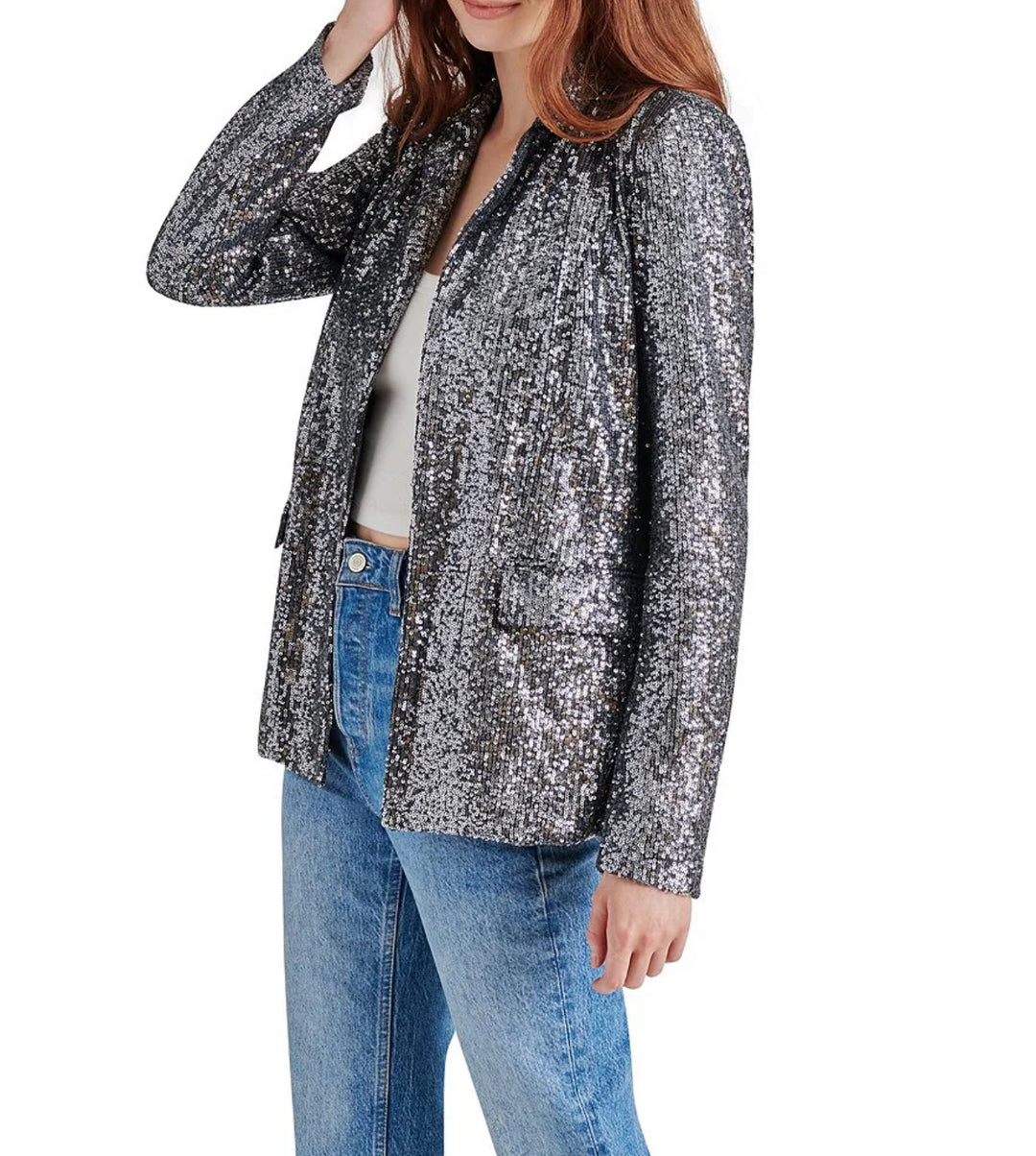 Steve Madden: Payton Blazer in Silver Grey