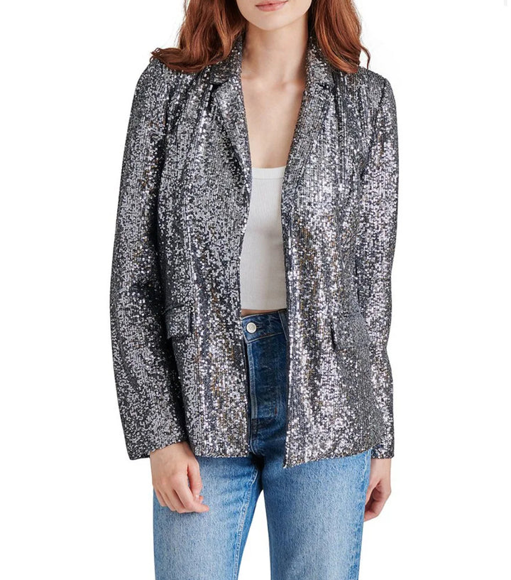Steve Madden: Payton Blazer in Silver Grey