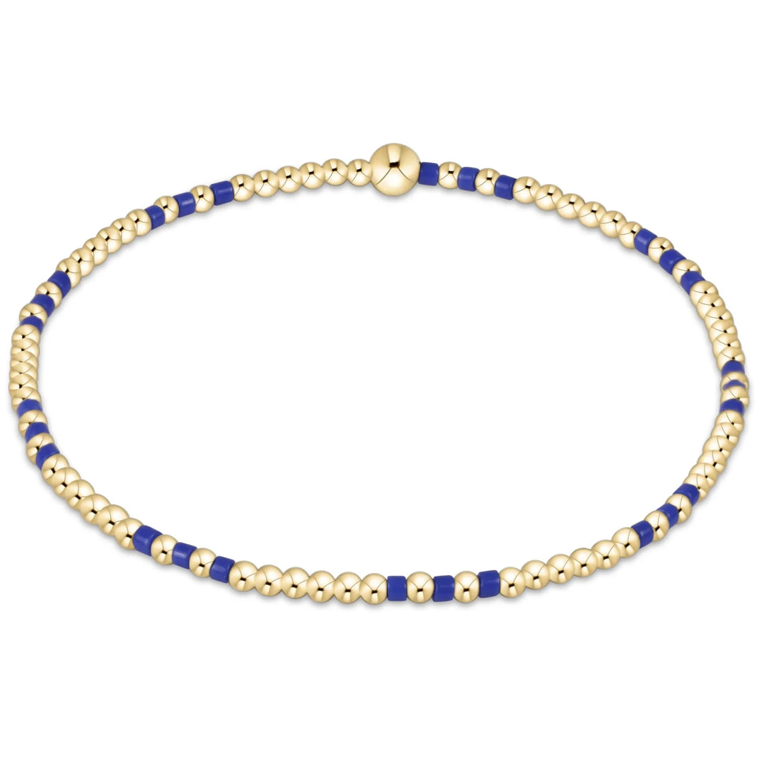 Enewton: gameday hope joy pattern 2mm bead bracelet - blue